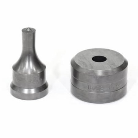 EDWARDS Punch And Die Set, Round, 716 In Punch, 1532 In Die Sizes Included, 2 Piece, For Use With PD7/16